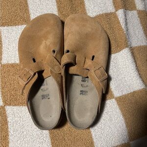 Birkenstock Tan Suede Mules